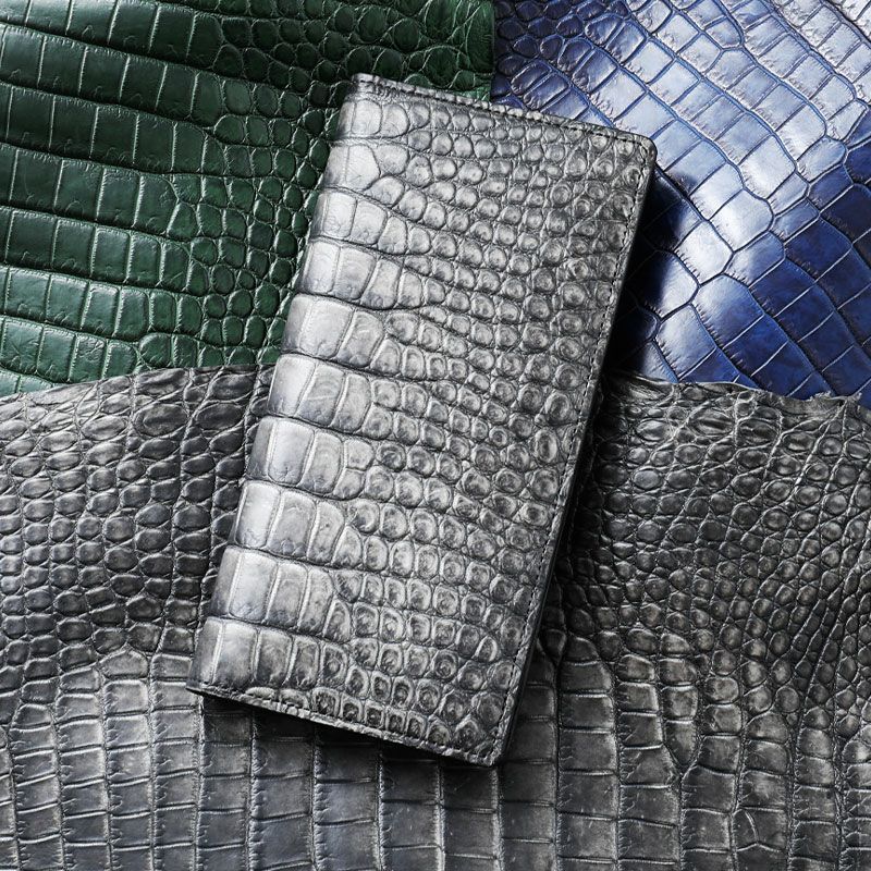 池田工芸】《 一期一会シリーズ 》“三千墨染め”クロコダイル1頭を